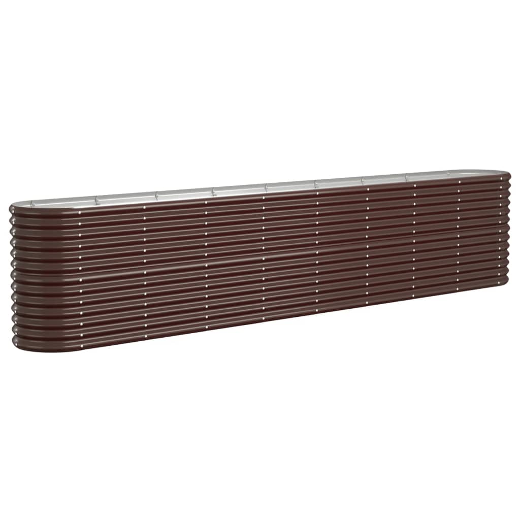 vidaXL Lit surélevé de jardin Acier enduit de poudre marron