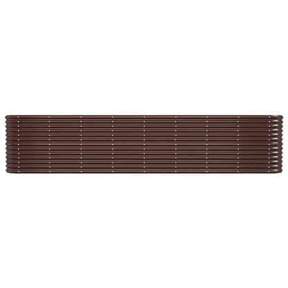 vidaXL Lit surélevé de jardin Acier enduit de poudre marron