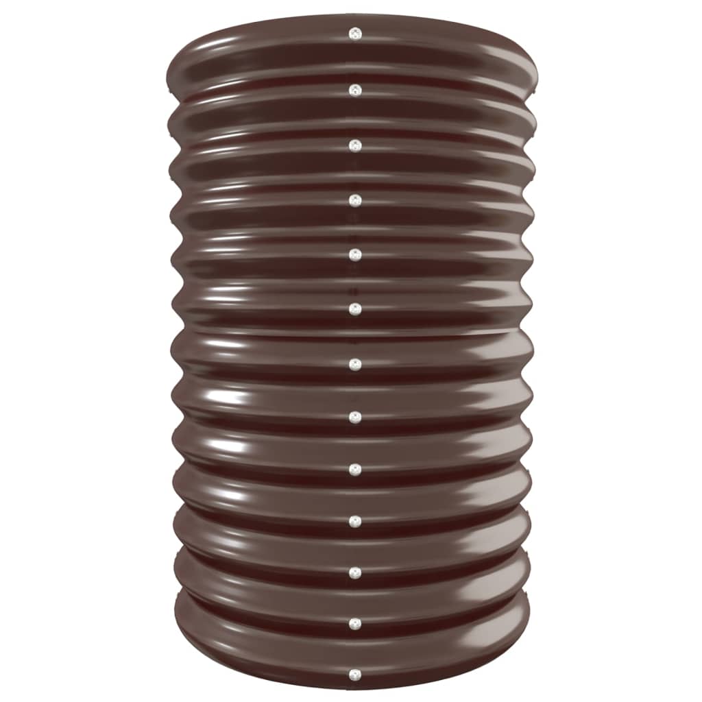 vidaXL Lit surélevé de jardin Acier enduit de poudre marron