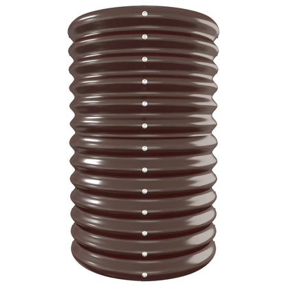 vidaXL Lit surélevé de jardin Acier enduit de poudre marron