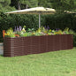vidaXL Lit surélevé de jardin Acier enduit de poudre marron
