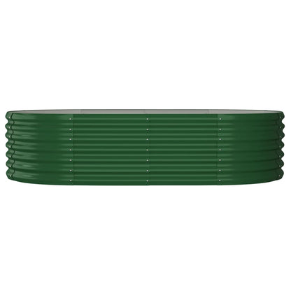 vidaXL Lit surélevé de jardin Acier enduit de poudre 152x80x36 cm Vert