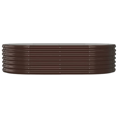 vidaXL Lit surélevé de jardin Acier enduit de poudre marron