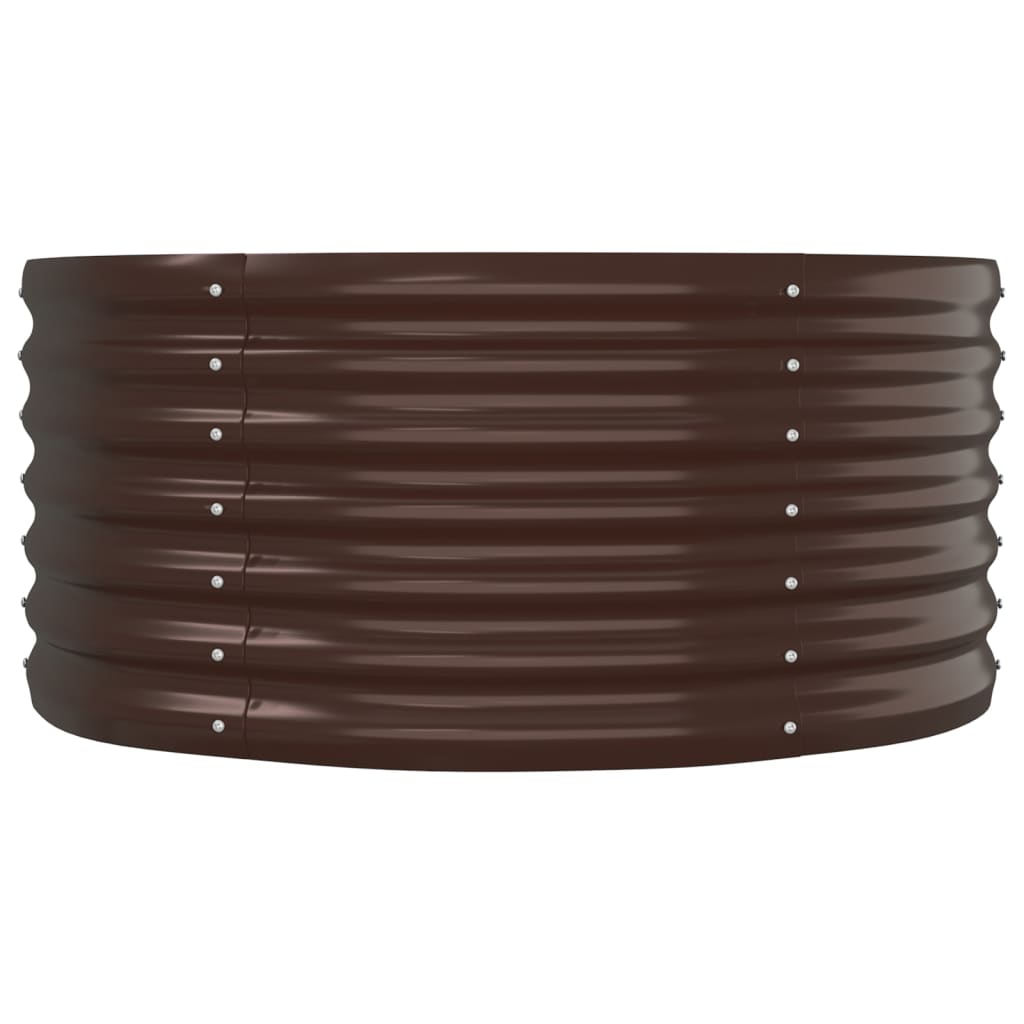 vidaXL Lit surélevé de jardin Acier enduit de poudre marron