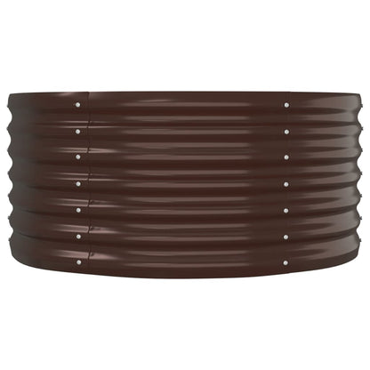 vidaXL Lit surélevé de jardin Acier enduit de poudre marron