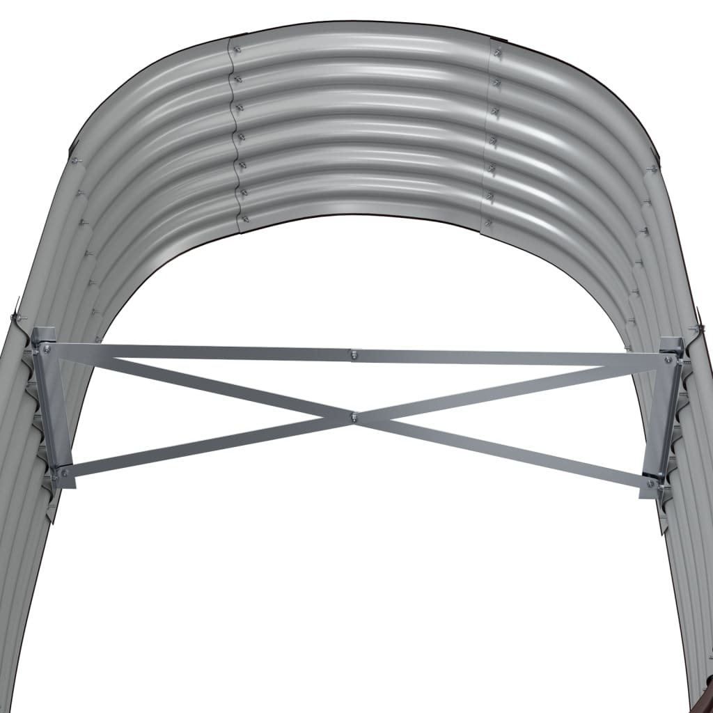 vidaXL Lit surélevé de jardin Acier enduit de poudre marron