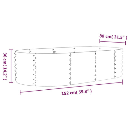 vidaXL Lit surélevé de jardin Acier enduit de poudre marron