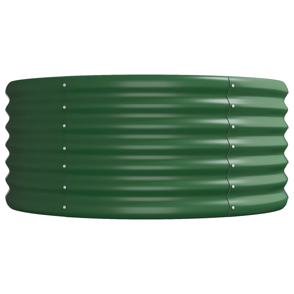 vidaXL Lit surélevé de jardin Acier enduit de poudre 224x80x36 cm Vert