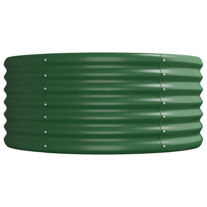 vidaXL Lit surélevé de jardin Acier enduit de poudre 296x80x36 cm Vert