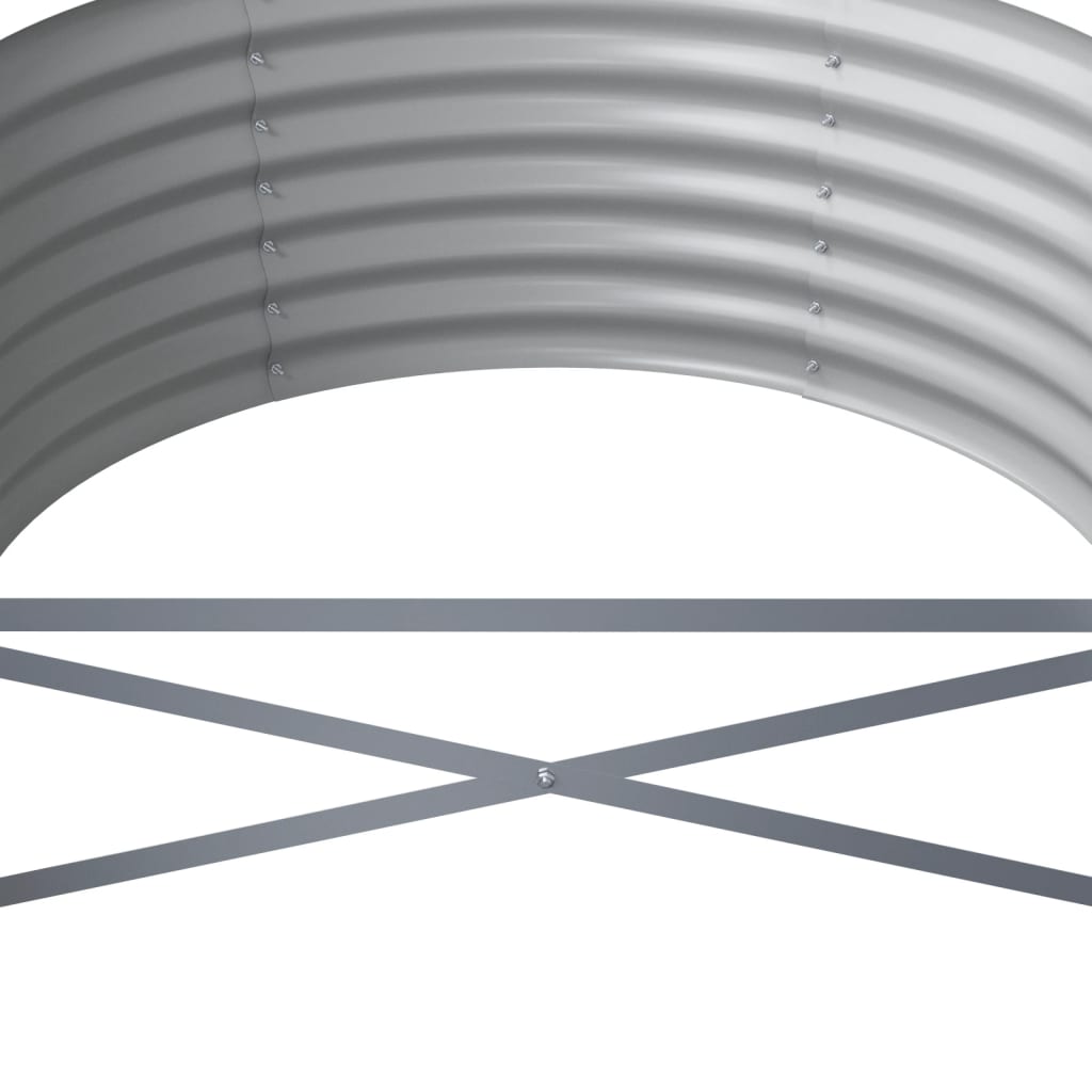 vidaXL Lit surélevé de jardin Acier enduit de poudre 296x80x36 cm Vert