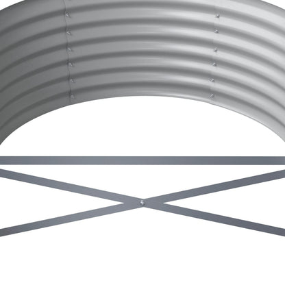 vidaXL Lit surélevé de jardin Acier enduit de poudre 296x80x36 cm Vert
