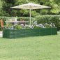vidaXL Lit surélevé de jardin Acier enduit de poudre 296x80x36 cm Vert