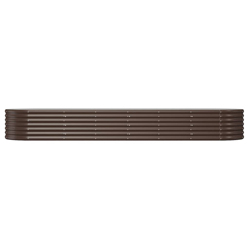 vidaXL Lit surélevé de jardin Acier enduit de poudre marron