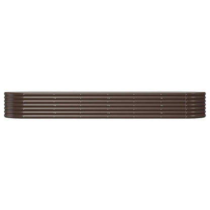 vidaXL Lit surélevé de jardin Acier enduit de poudre marron