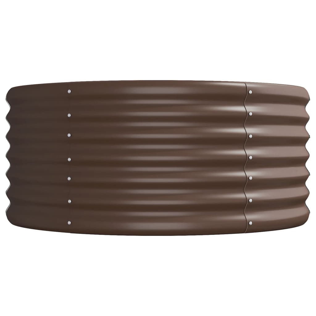 vidaXL Lit surélevé de jardin Acier enduit de poudre marron