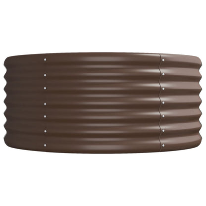 vidaXL Lit surélevé de jardin Acier enduit de poudre marron