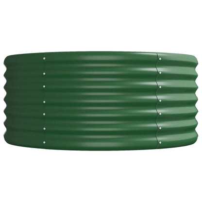 vidaXL Lit surélevé de jardin Acier enduit de poudre 368x80x36 cm Vert