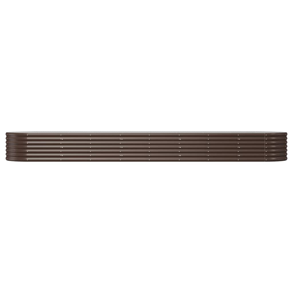 vidaXL Lit surélevé de jardin Acier enduit de poudre marron