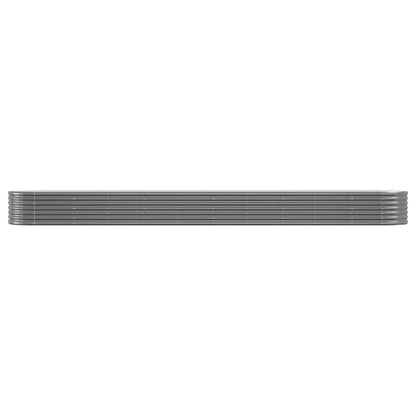 vidaXL Lit surélevé de jardin Acier enduit de poudre 440x80x36 cm gris