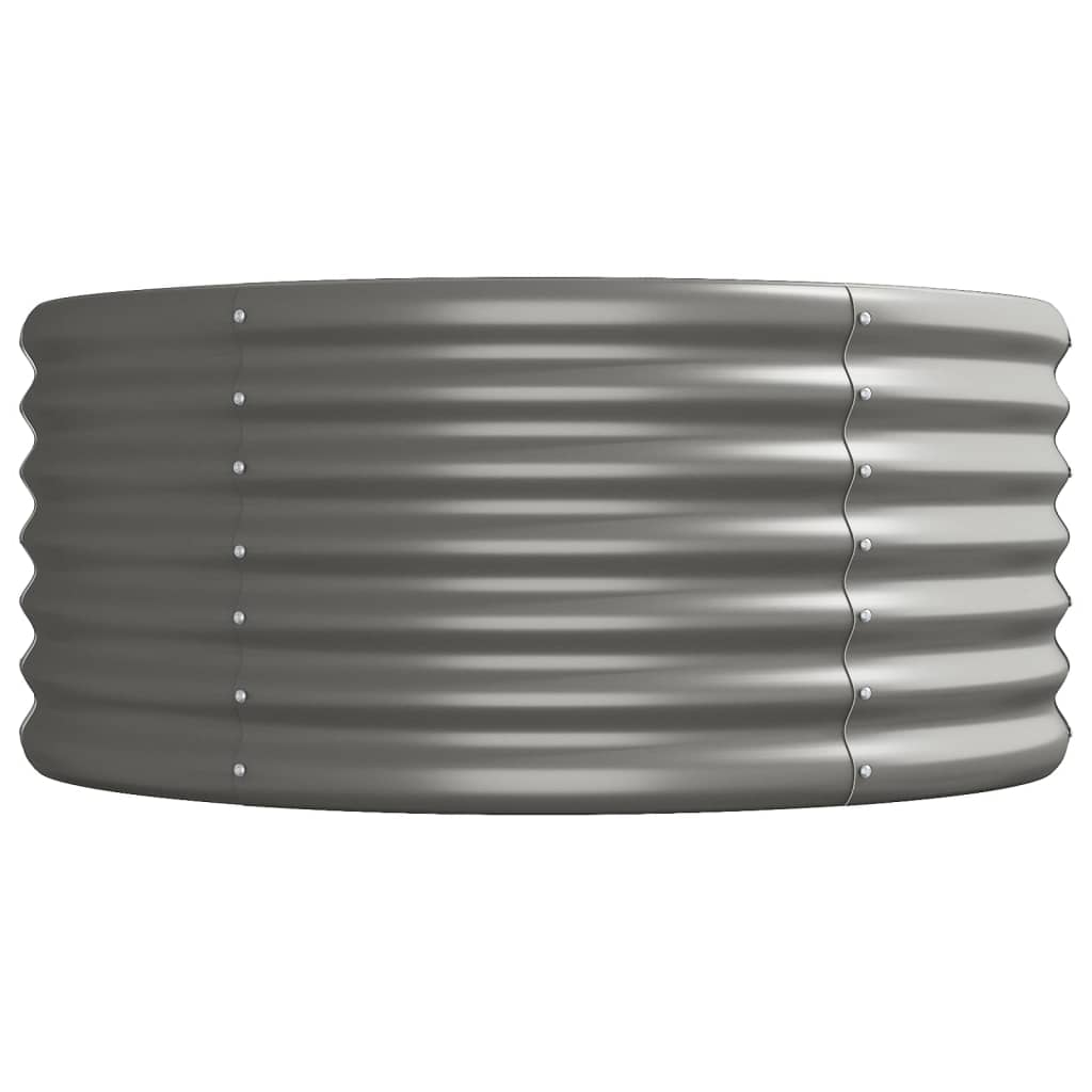 vidaXL Lit surélevé de jardin Acier enduit de poudre 440x80x36 cm gris