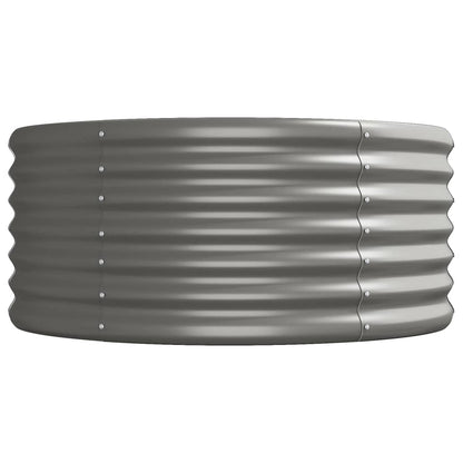 vidaXL Lit surélevé de jardin Acier enduit de poudre 440x80x36 cm gris