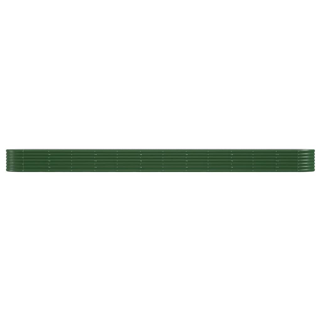vidaXL Lit surélevé de jardin Acier enduit de poudre 512x80x36 cm Vert