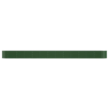 vidaXL Lit surélevé de jardin Acier enduit de poudre 512x80x36 cm Vert
