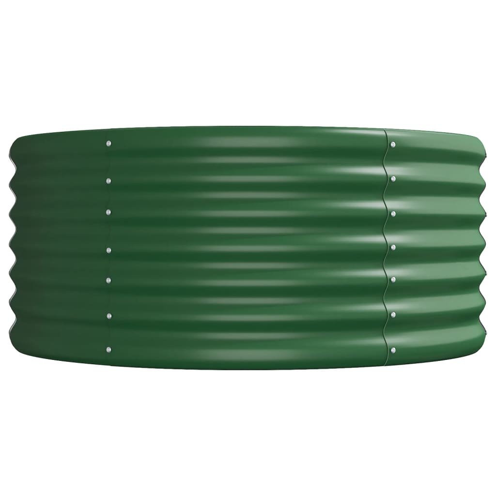 vidaXL Lit surélevé de jardin Acier enduit de poudre 512x80x36 cm Vert