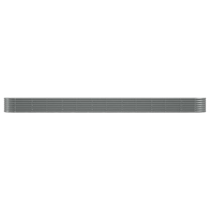vidaXL Lit surélevé de jardin Acier enduit de poudre 512x80x36 cm gris