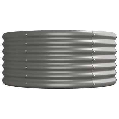 vidaXL Lit surélevé de jardin Acier enduit de poudre 512x80x36 cm gris