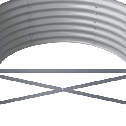 vidaXL Lit surélevé de jardin Acier enduit de poudre 512x80x36 cm gris