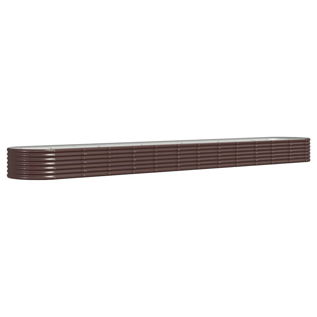 vidaXL Lit surélevé de jardin Acier enduit de poudre marron