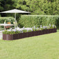vidaXL Lit surélevé de jardin Acier enduit de poudre marron