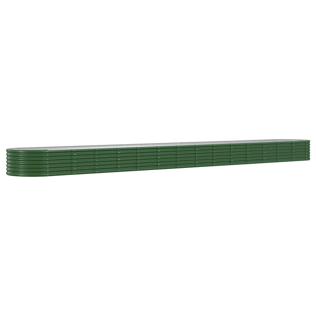 vidaXL Lit surélevé de jardin Acier enduit de poudre 620x80x36 cm Vert