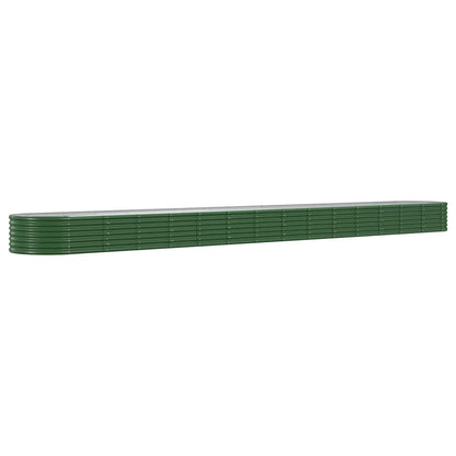 vidaXL Lit surélevé de jardin Acier enduit de poudre 620x80x36 cm Vert