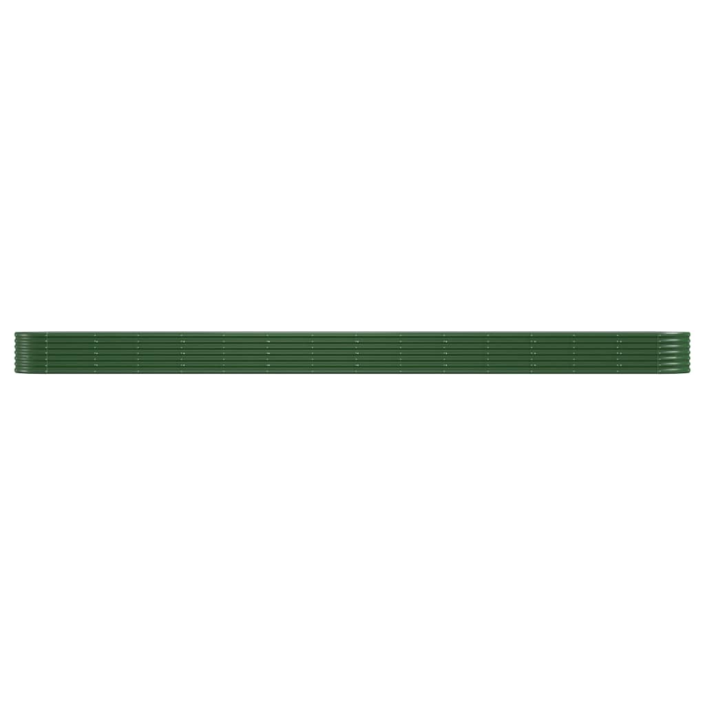 vidaXL Lit surélevé de jardin Acier enduit de poudre 620x80x36 cm Vert