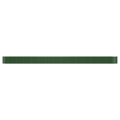 vidaXL Lit surélevé de jardin Acier enduit de poudre 620x80x36 cm Vert