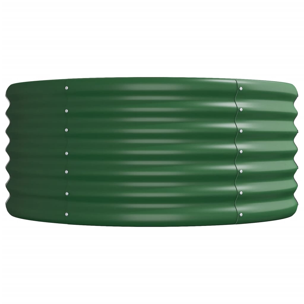 vidaXL Lit surélevé de jardin Acier enduit de poudre 620x80x36 cm Vert