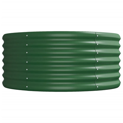 vidaXL Lit surélevé de jardin Acier enduit de poudre 620x80x36 cm Vert