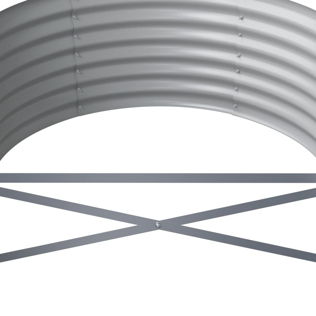 vidaXL Lit surélevé de jardin Acier enduit de poudre 620x80x36 cm Vert