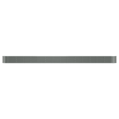 vidaXL Lit surélevé de jardin Acier enduit de poudre 620x80x36 cm gris