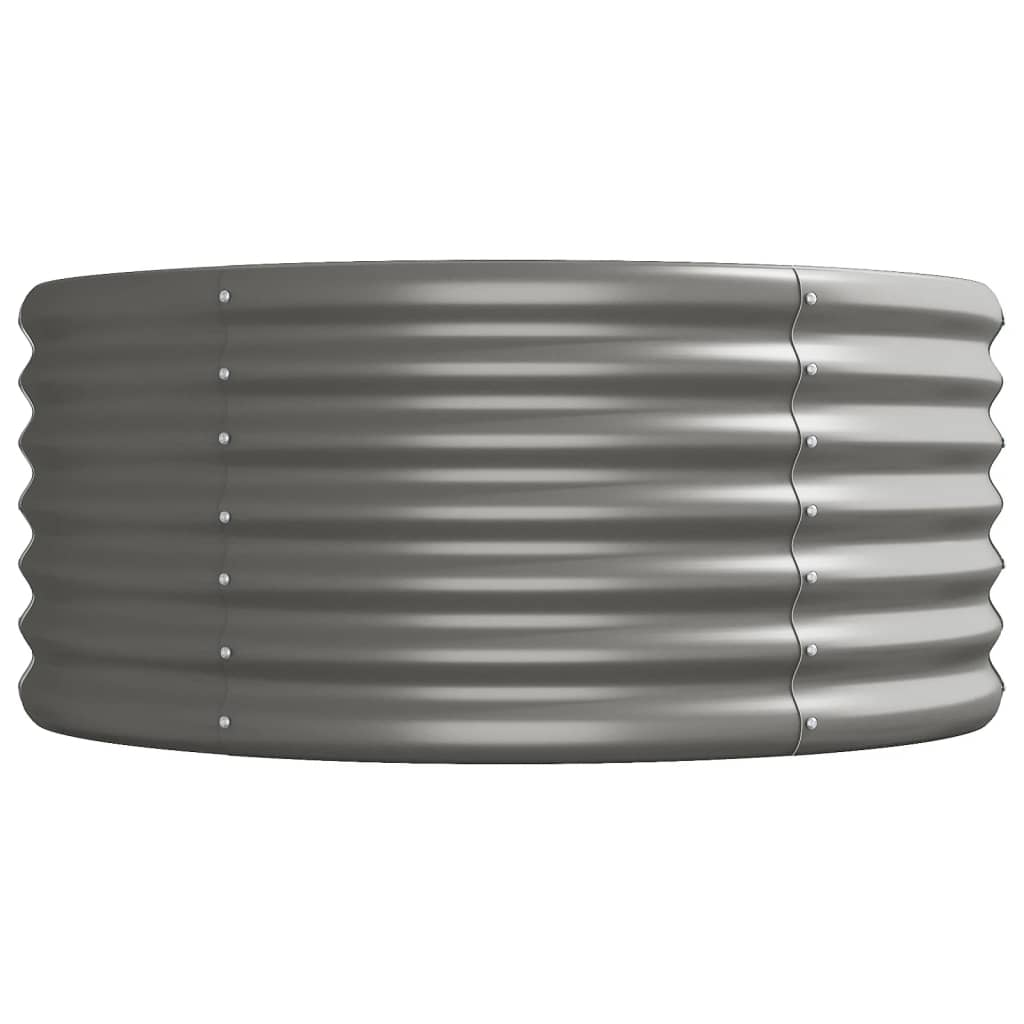 vidaXL Lit surélevé de jardin Acier enduit de poudre 620x80x36 cm gris