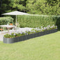 vidaXL Lit surélevé de jardin Acier enduit de poudre 620x80x36 cm gris