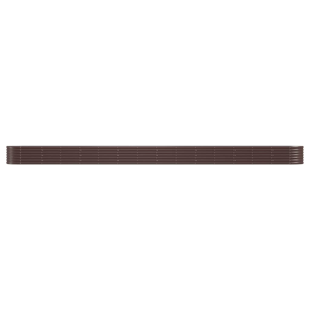 vidaXL Lit surélevé de jardin Acier enduit de poudre marron