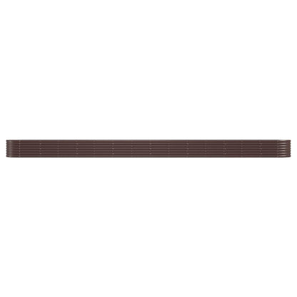 vidaXL Lit surélevé de jardin Acier enduit de poudre marron