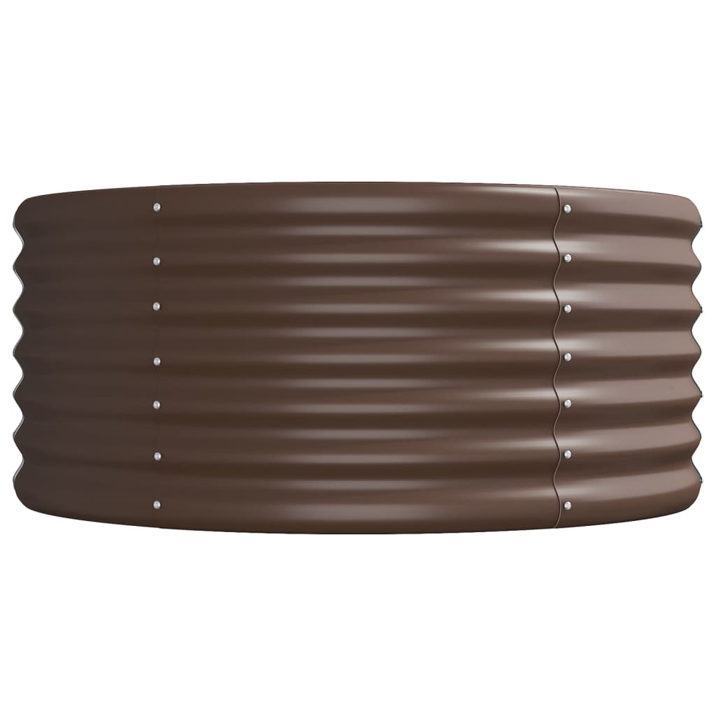 vidaXL Lit surélevé de jardin Acier enduit de poudre marron