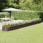 vidaXL Lit surélevé de jardin Acier enduit de poudre marron