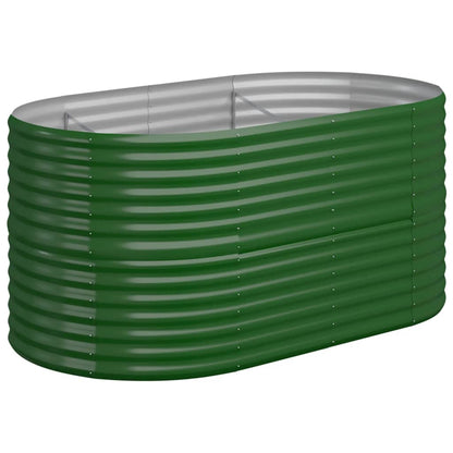 vidaXL Lit surélevé de jardin Acier enduit de poudre 152x80x68 cm Vert