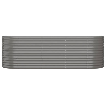 vidaXL Lit surélevé de jardin Acier enduit de poudre 224x80x68 cm gris
