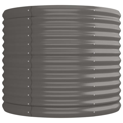 vidaXL Lit surélevé de jardin Acier enduit de poudre 224x80x68 cm gris